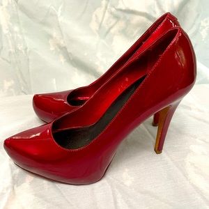 Aldo metallic Red Pumps